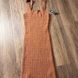 Hollister Rust Knit Mini Dress